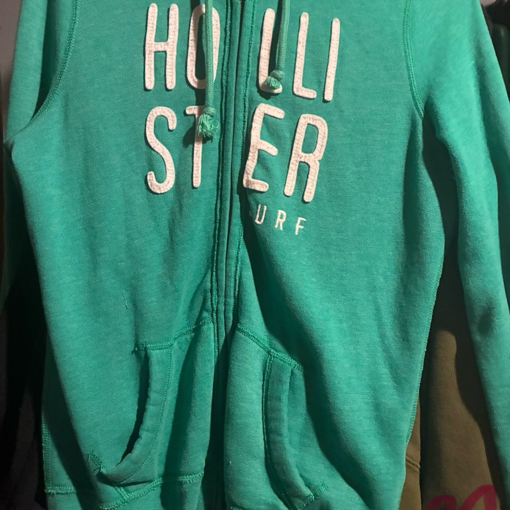 Hollister Green Oversized Long Sleeve Sweatshirt